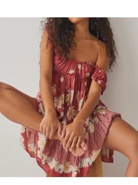 Free People Bali Daisy dress summer beach vacation sundress S mini
